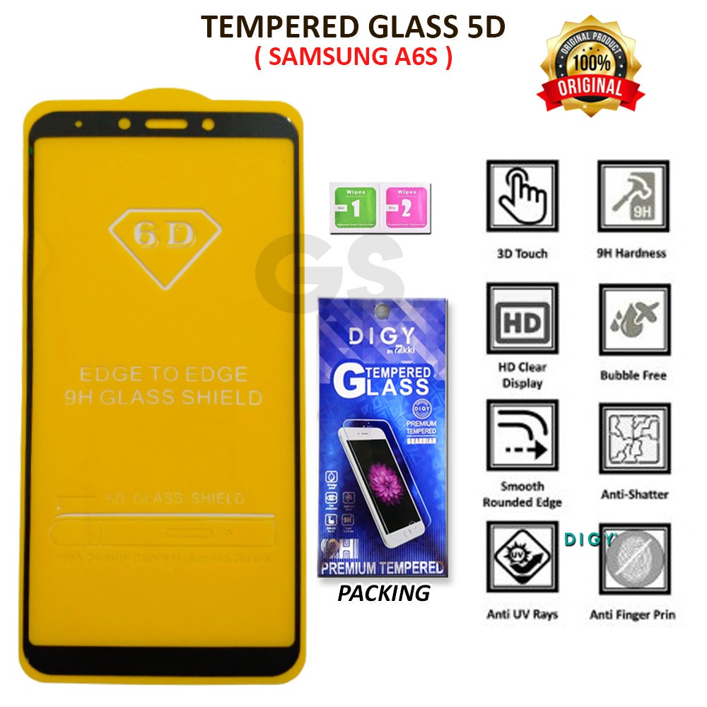 Tempered Glass 5D Rakki Full Layar Samsung A01 A5 2016 A6 2018 A6 PLUS A6S  A8S A10S A11 M11 J2 J2 P