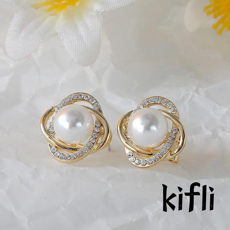 Anting Mutiara,Berlian Kecil,Untuk Wanita