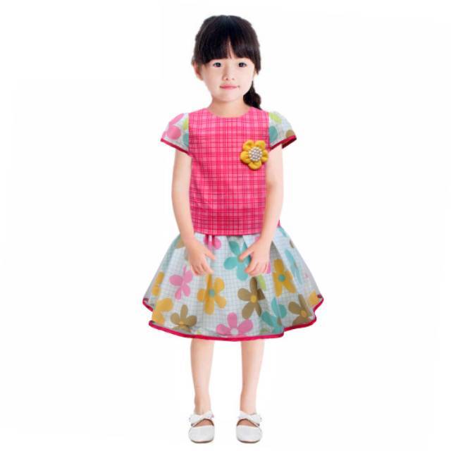 Two Mix Setelan Anak Perempuan Fashion 2930 / Rok Blouse Anak Perempuan / Stelan baju anak cewek