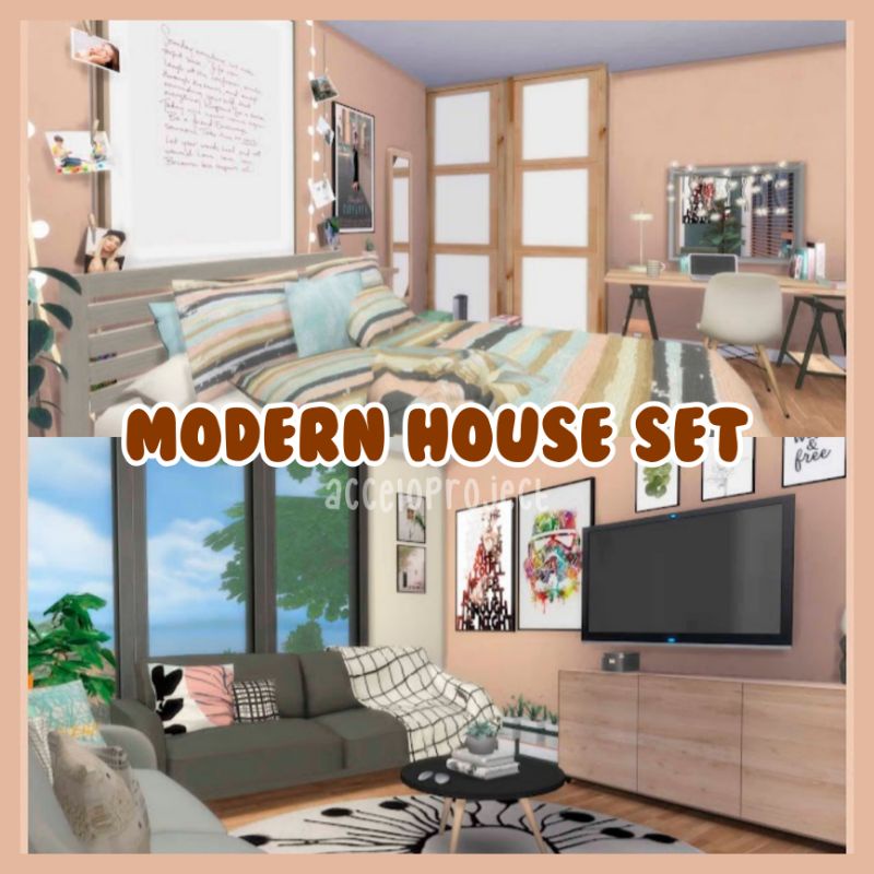 Jual CC MOD Modern House Set Lengkap The Sims 4 | Pack 2 | The Sims 4 ...