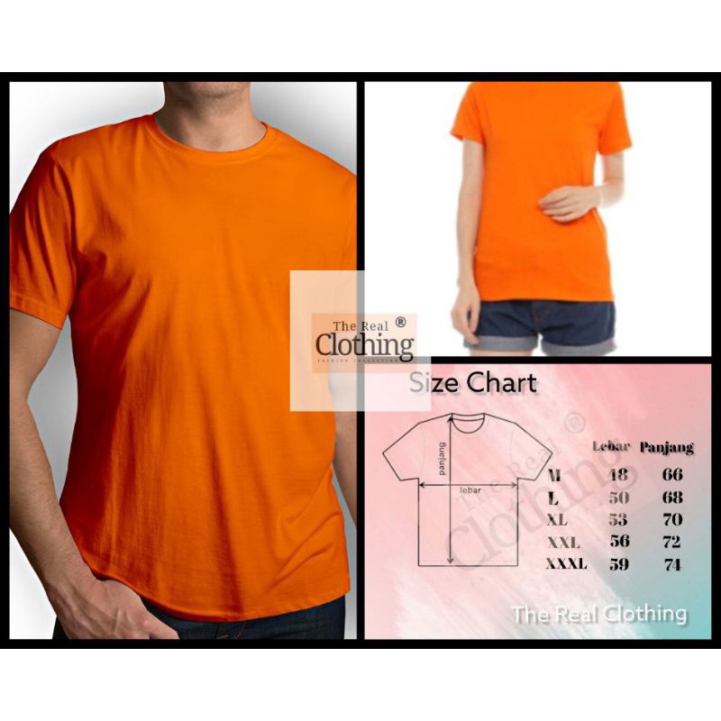 Kaos Polos Premium Soft 24s Orange / Kaos Polos Lengan Pendek Premium Soft 24s ORANGE / Kaos Polos Oren