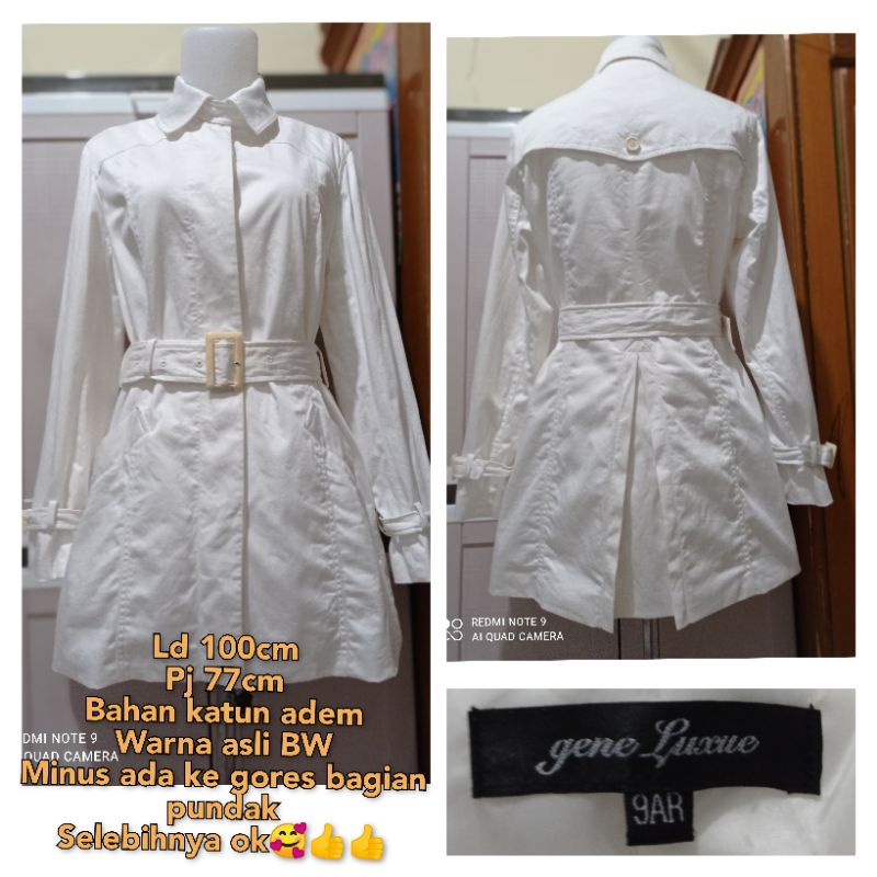 coat crop/coat broken white/coat preloved