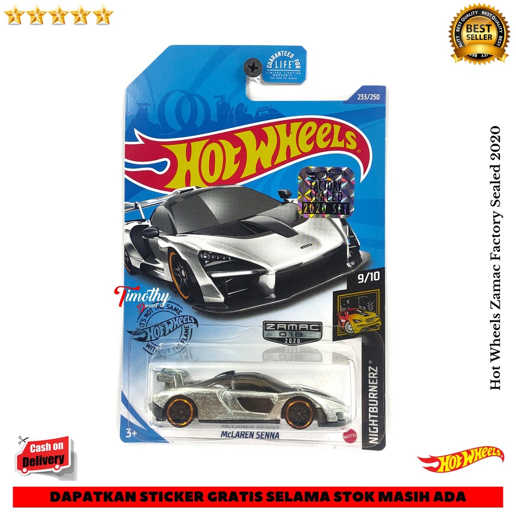Hot Wheels Factory Sealed 2020 FS Zamac Mclaren Senna Card Kerut
