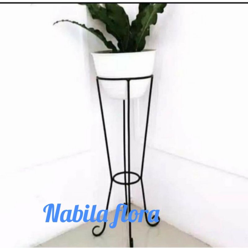 Standing rak pot bunga,ukuran tinggi 50cm diamter 20cm