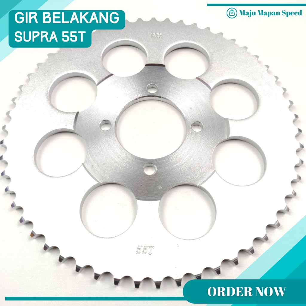 gir blk gear 55T Gigi Tarik 55T HONDA Supra, Supra Fit Lama Gir Belakang - Rear Sprocket Gear SSS-1