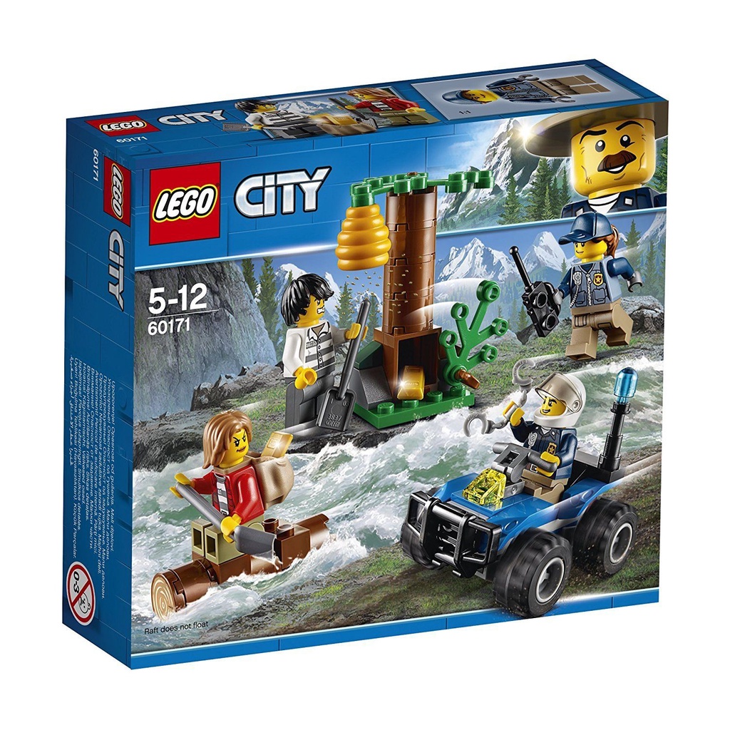 LEGO City - 60171 Mountain Fugitives Starter Set Building Kid Toy Cop Motorcar Police ATV Car Town C