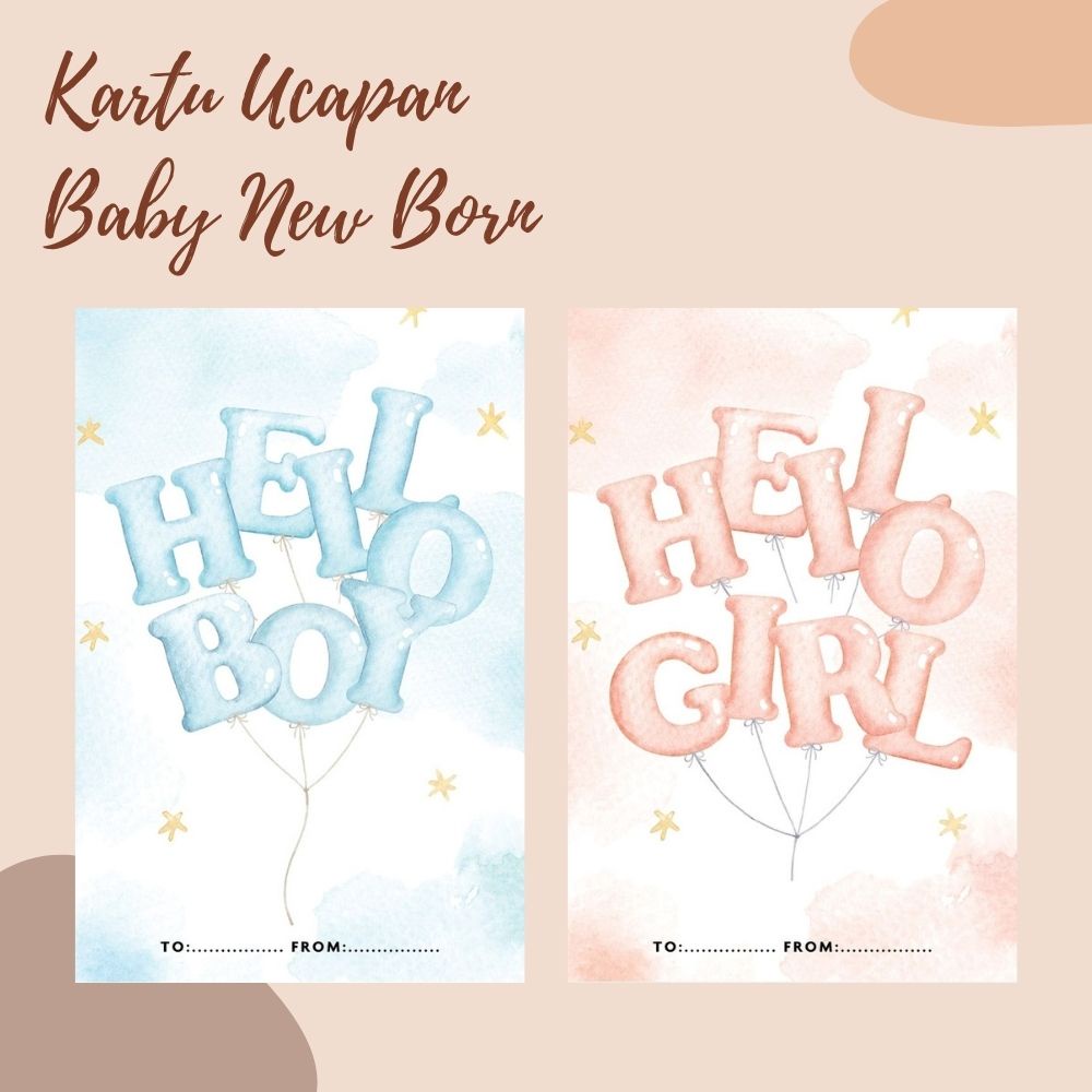 THANKS CARD KARTU UCAPAN BABY NEW BORN  BAYI BARU LAHIR part 1 by Gioshi.Store