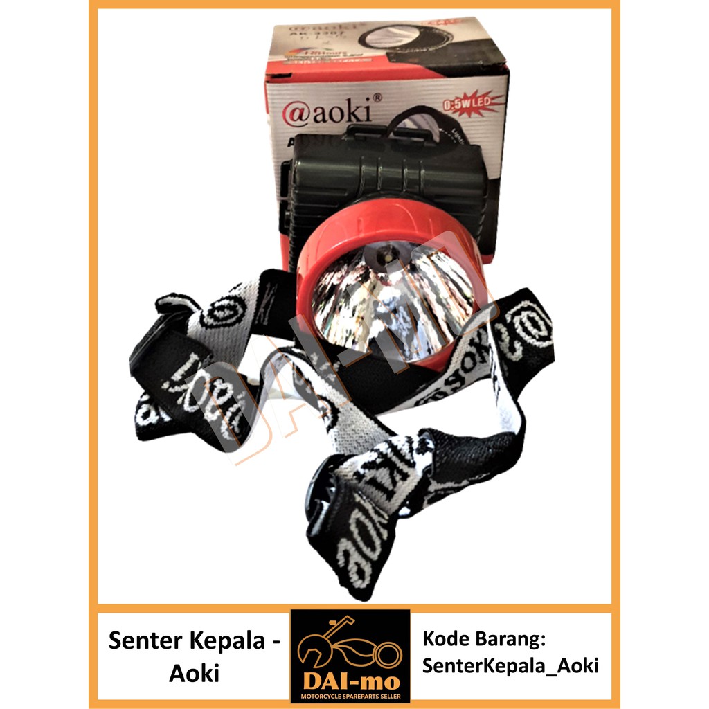Senter Kepala Terbaik Merk Aoki dengan lampu LED