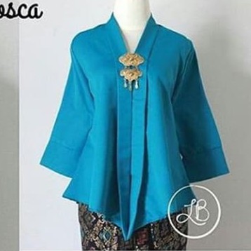 Kebaya Modern Atasan Floy Kutu Baru Putih Turmeric Peach dan Lainnya