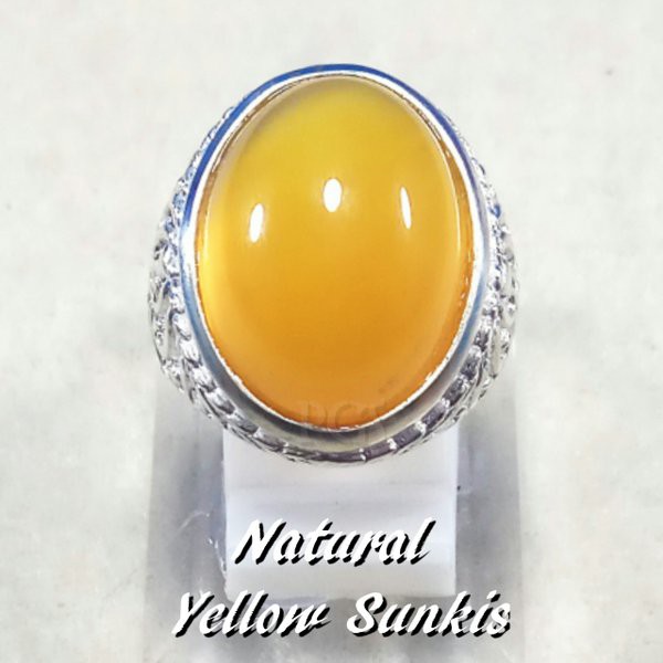 CINCIN BATU AKIK NATURAL YELLOW SUNKIS GIWANG AJIB BOS