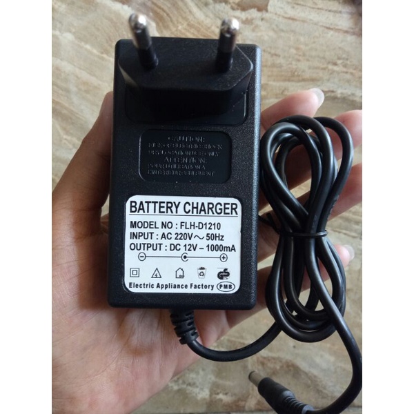 charger 12v-1000mA mobil,motor,mainan, accu 12v 4,5 adaptor aki 12volt 7Ah
