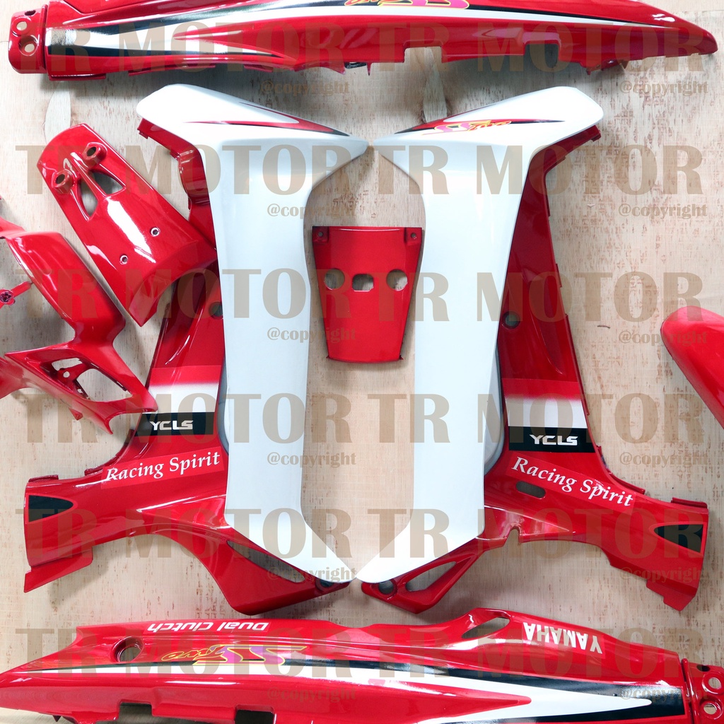 Cover Body Fizr F1zr SS Two Merah Full Set Halus Cover Bodi Yamaha Fiz r