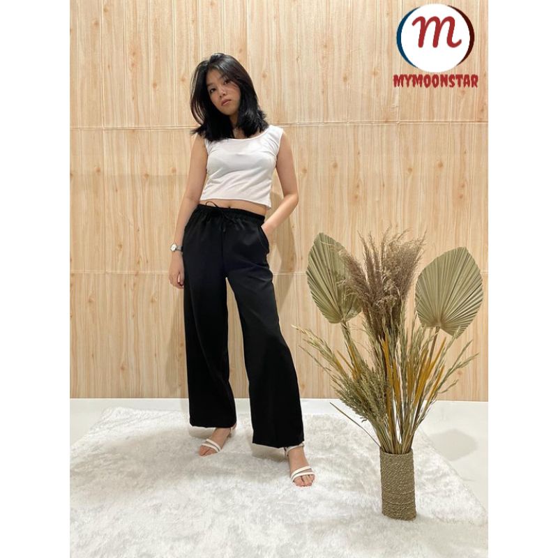 /MOONSTARCelana panjang kulot wanita bahan moscrepe gracia