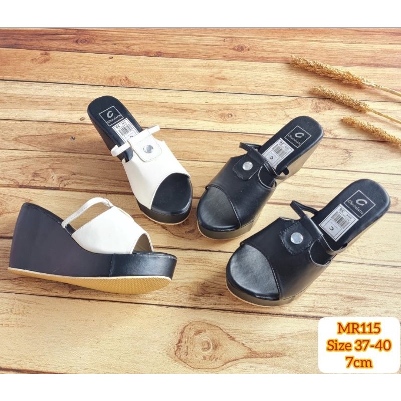 ABBUSHOES Mr 115 Sandal Wedges Untuk Wanita 7cm