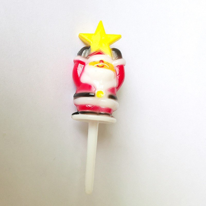 CTSB cake topper santa bintang star dekorasi hiasan kue natal tusuk