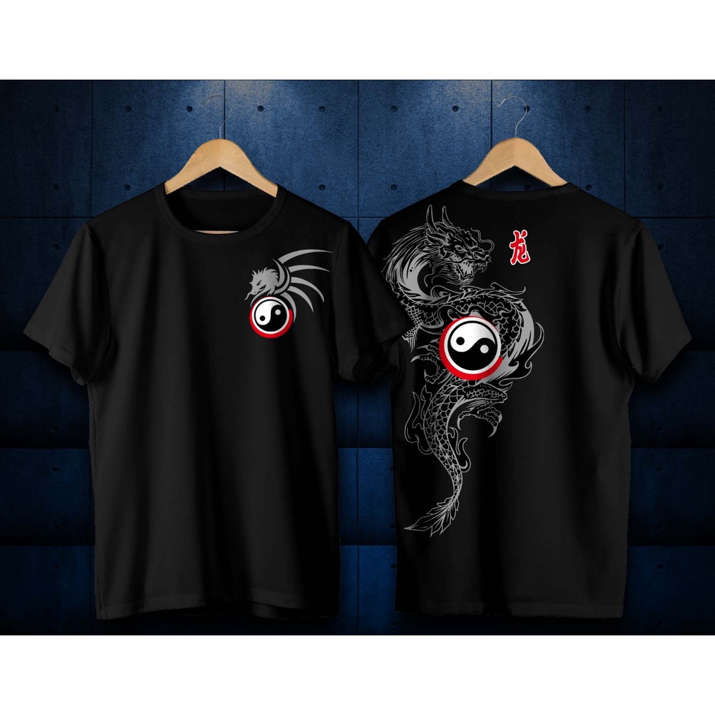 KAOS NAGA YINGYANG HITAM PUTIH/KAOS SAMURAI JEPANG//KAOS OBLONG/KAOS TERBARU/KAOS BAYAR DI TEMPAT/KA