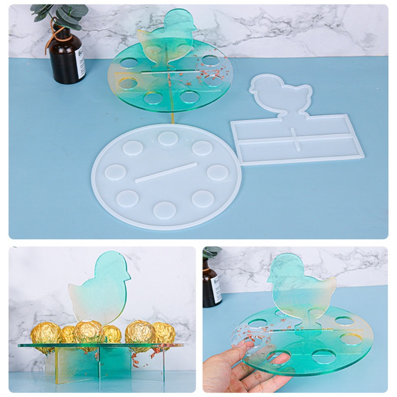 SIY  Chirstmas Silicone Mold for Casting DIY Resin Molds Chicken Shape Tray Making Casting Epoxy Molds for Daily Family Use