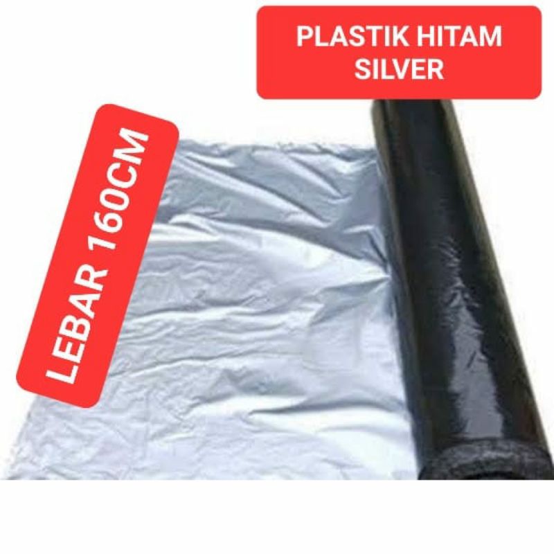 Plastik Meteran HITAM BESAR 160cm Plastik Mulsa Tanaman Hidroponik Green House SUPER TEBAL | Plastik