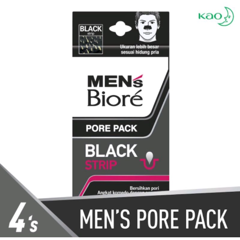 Biore Men's Black Charcoal Pore Pack