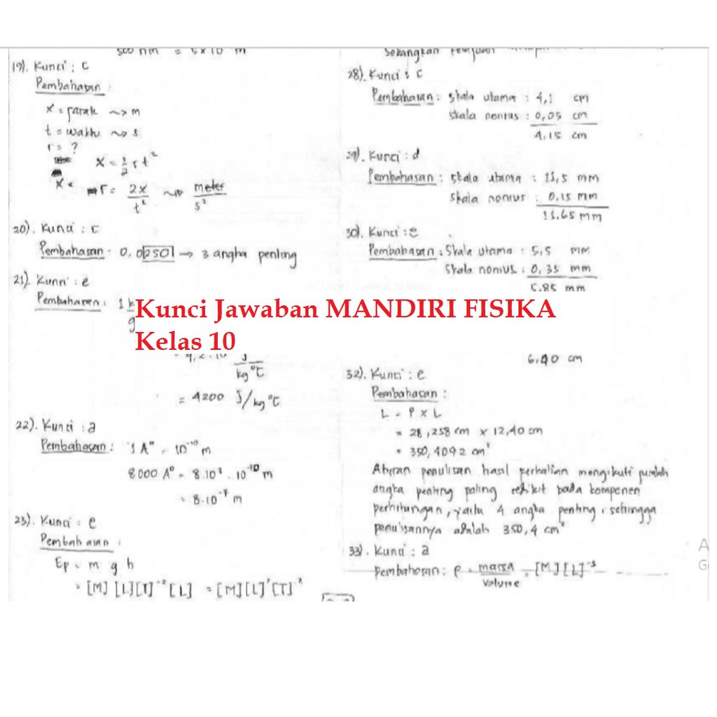 Buku Mandiri Fisika Sma Kelas 10 X K13 Soal Jawaban Kurtilas Shopee Indonesia