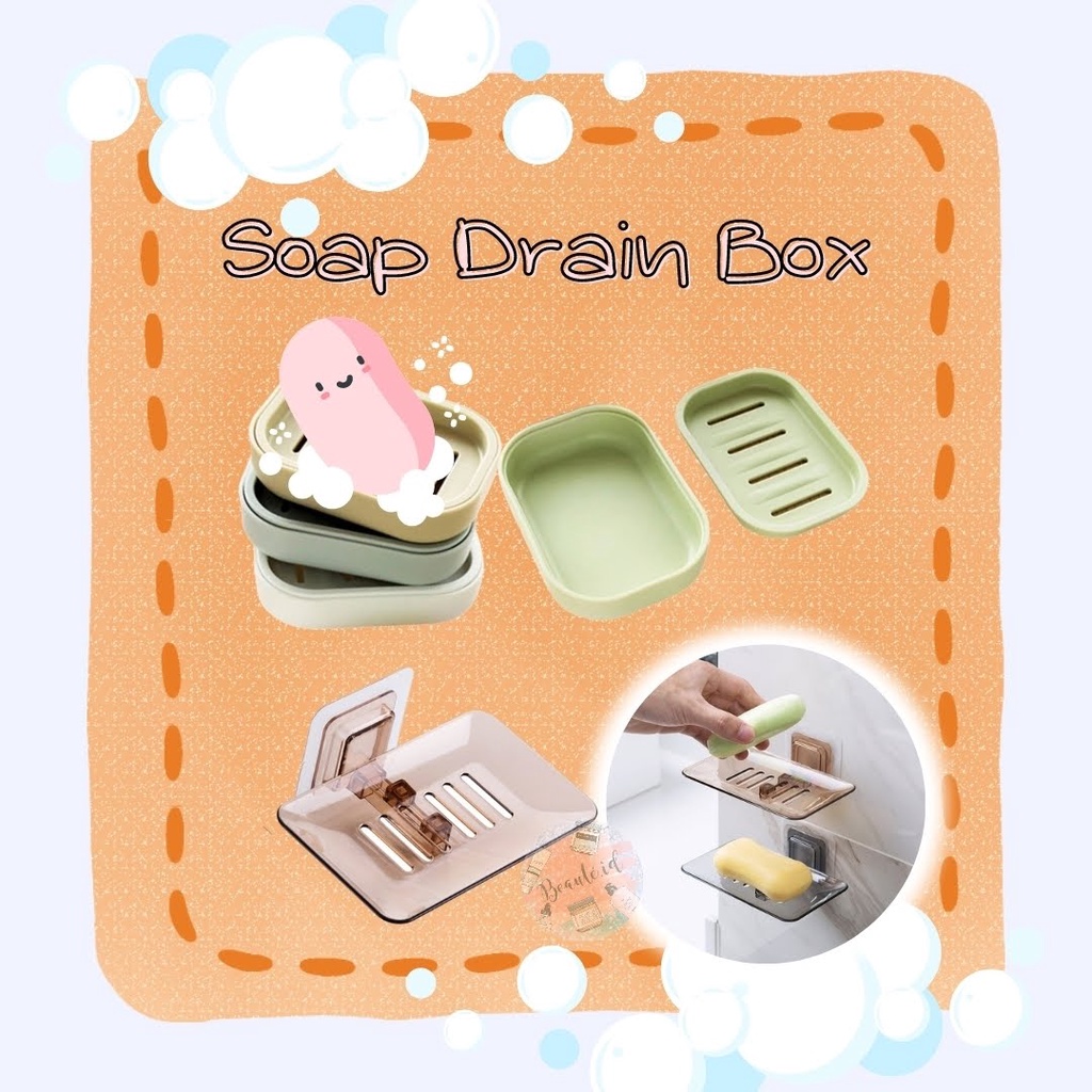 Tempat Kotak Wadah Rak Kontainer Pengering Sabun Mandi 2 Lapis Kamar Mandi Wastafel Portable Berkualitas Minimalis Multifungsi Aethetic Container Soap Drain Box