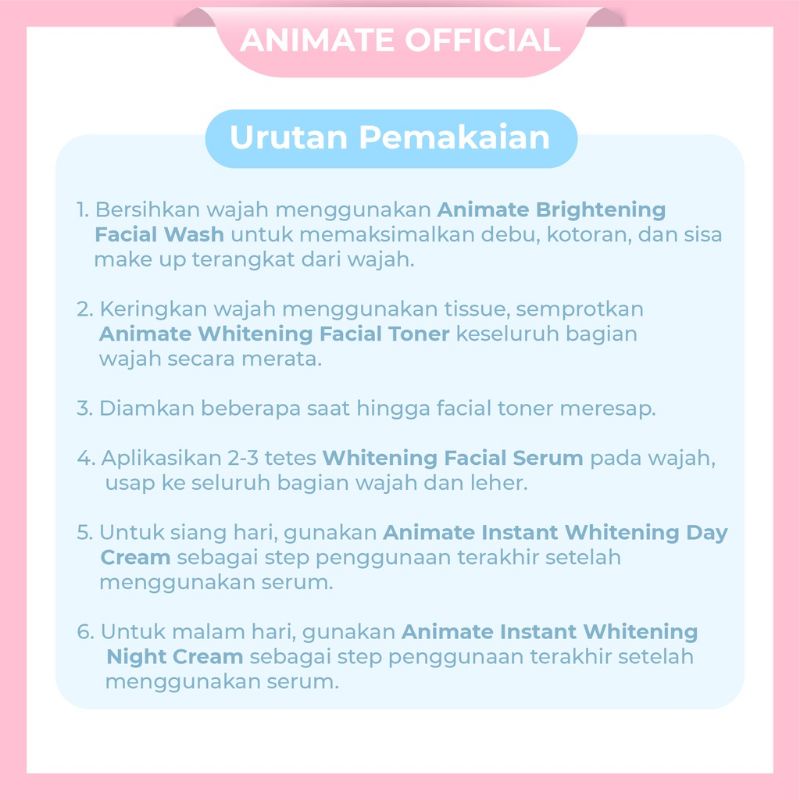 ANIMATE INSTANT WHITENING SERIES PAKET / ECER