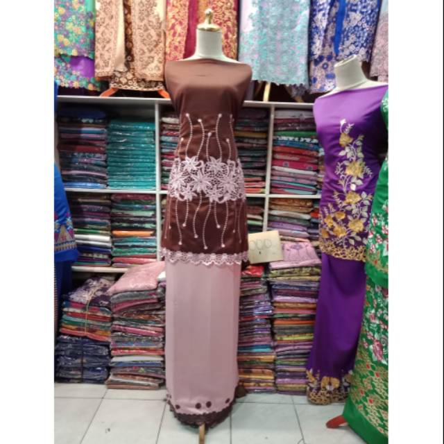 BAHAN BAJU KURUNG| BAKAL BAJU MELAYU | DASAR BAJU BORDIR KERANCANG PINGGANG