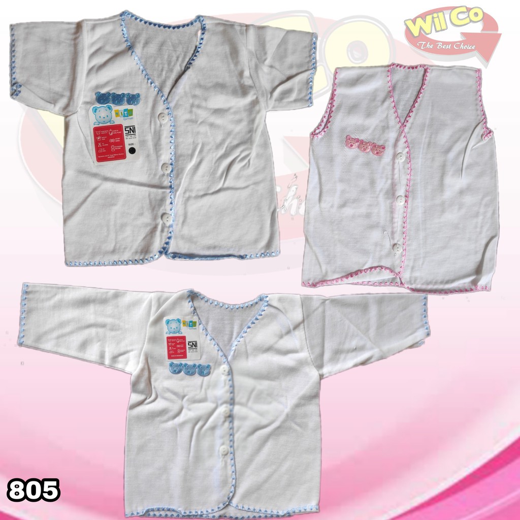 K805 - BAJU ATASAN  BAYI 3 MODEL LENGAN PENDEK/PANJANG/TANPA LENGAN