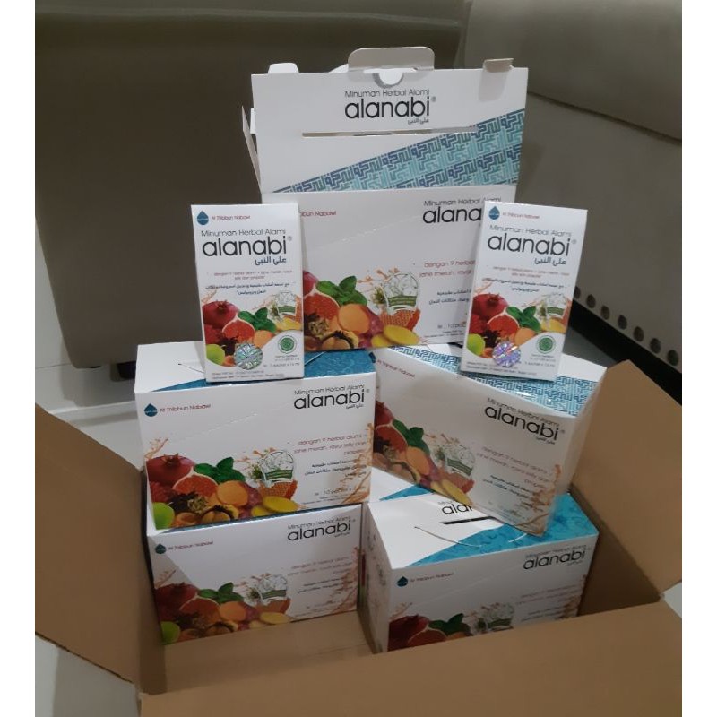 

1 Karton Alanabi Minuman Herbal, utk flu, batuk, masuk angin, maag, penjaga daya tahan tubuh/ immunoguard, Showbox isi 6 Box