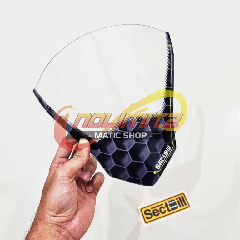 Visor Windshield Tameng Batok Depan Sectbill Carbon Yamaha Freego