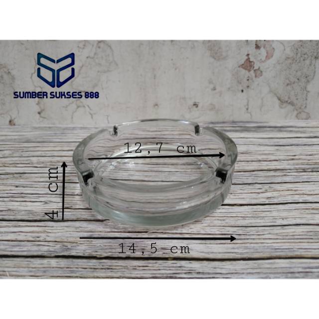 ASBAK ROKOK BUNDAR KACA KEDAUNG GROUP UK 14.5 CM