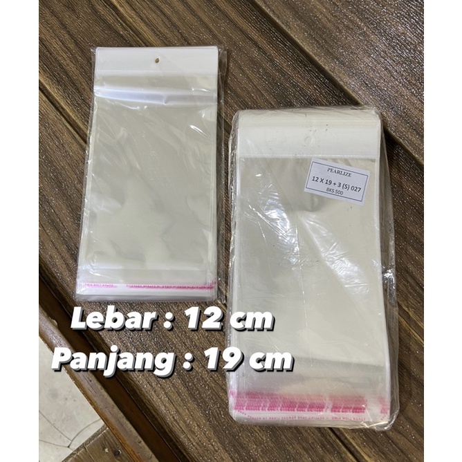 

PLASTIK OPP SEAL 12x19CM LEM LUBANG PLONG PACKAGING PERLIS MASKER 100PCS