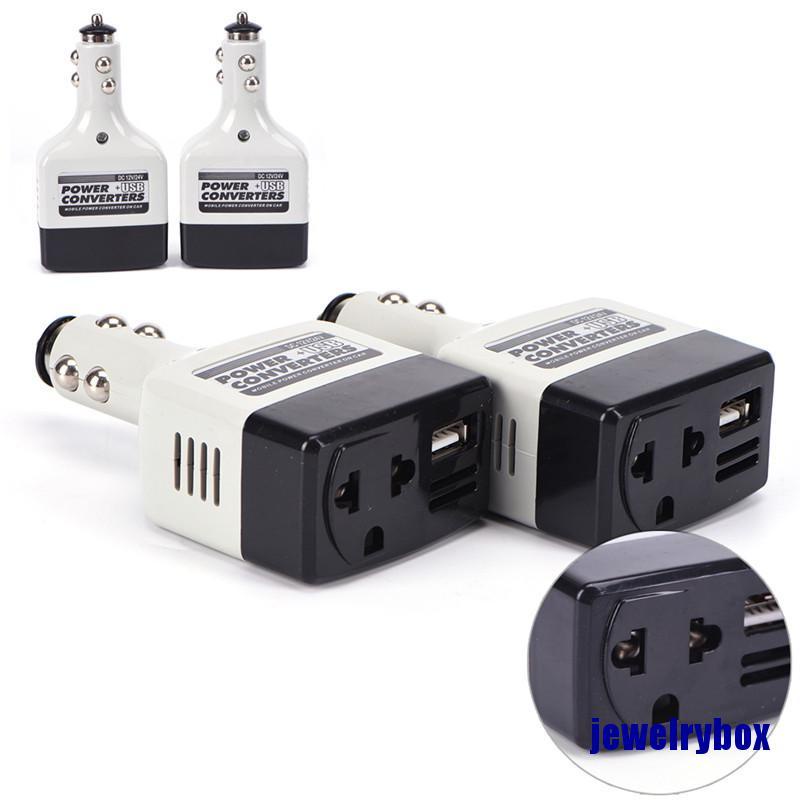 (Jewelrybox) Adaptor Charger Power Dc 12v Ke Ac 220v Dengan Port Usb