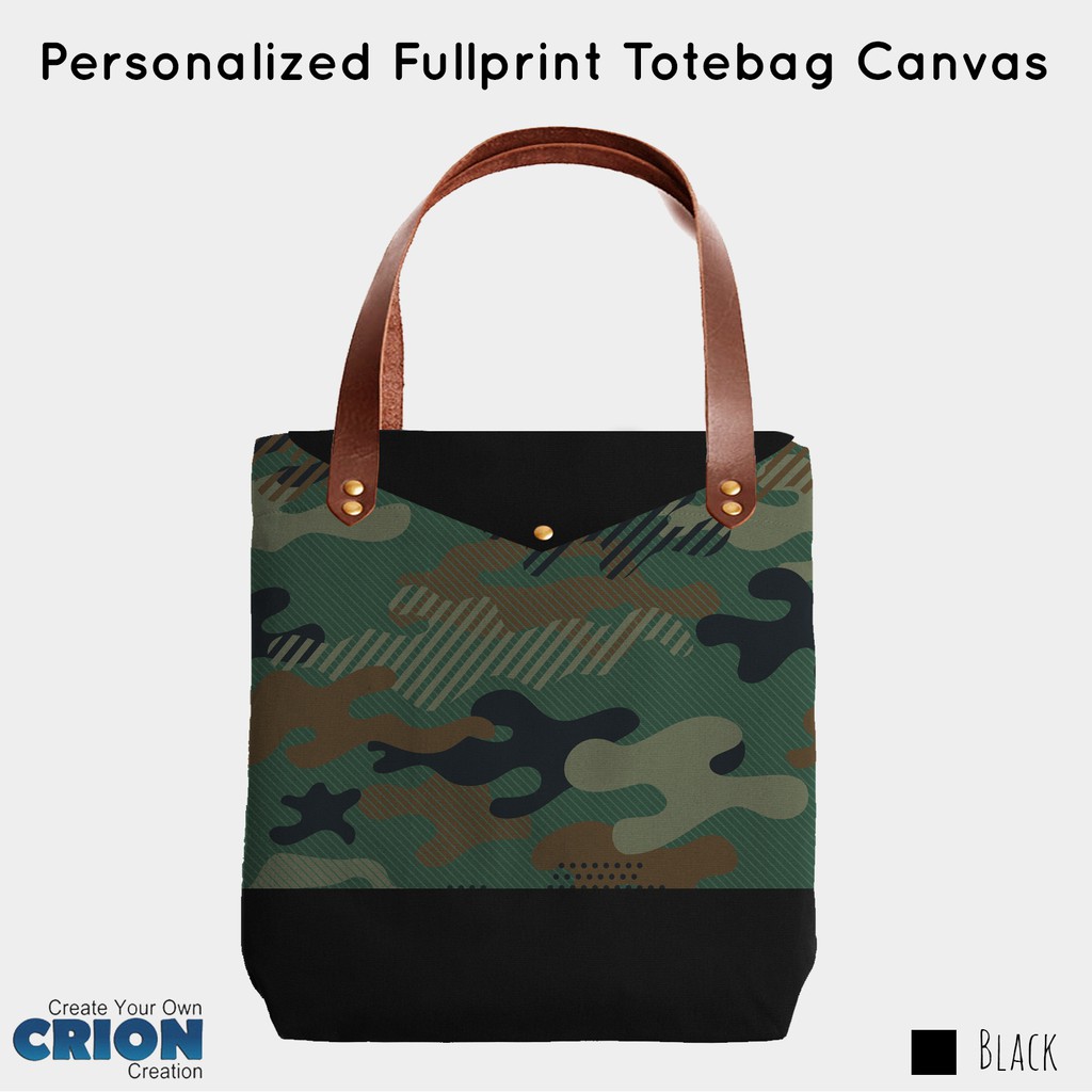 Personalized Fullprint Totebag Canvas - Camouflage - By Crion