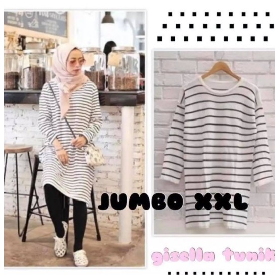Vie"s Collection  KAOS LENGAN PANJANG GISELLA TUNIK SALUR NO.163