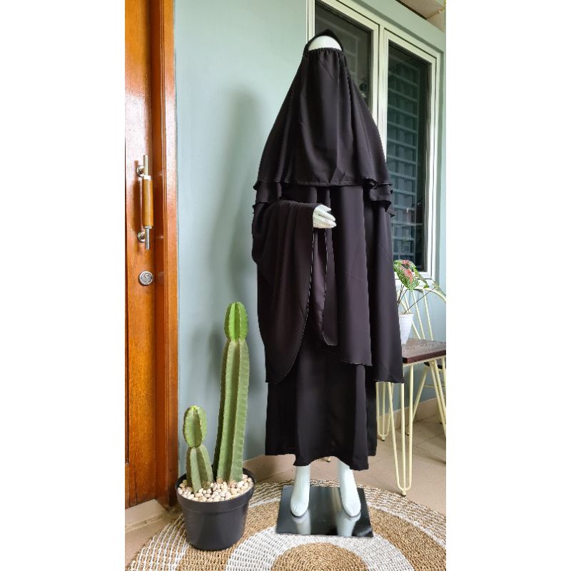 Set Gamis Jilbab safar