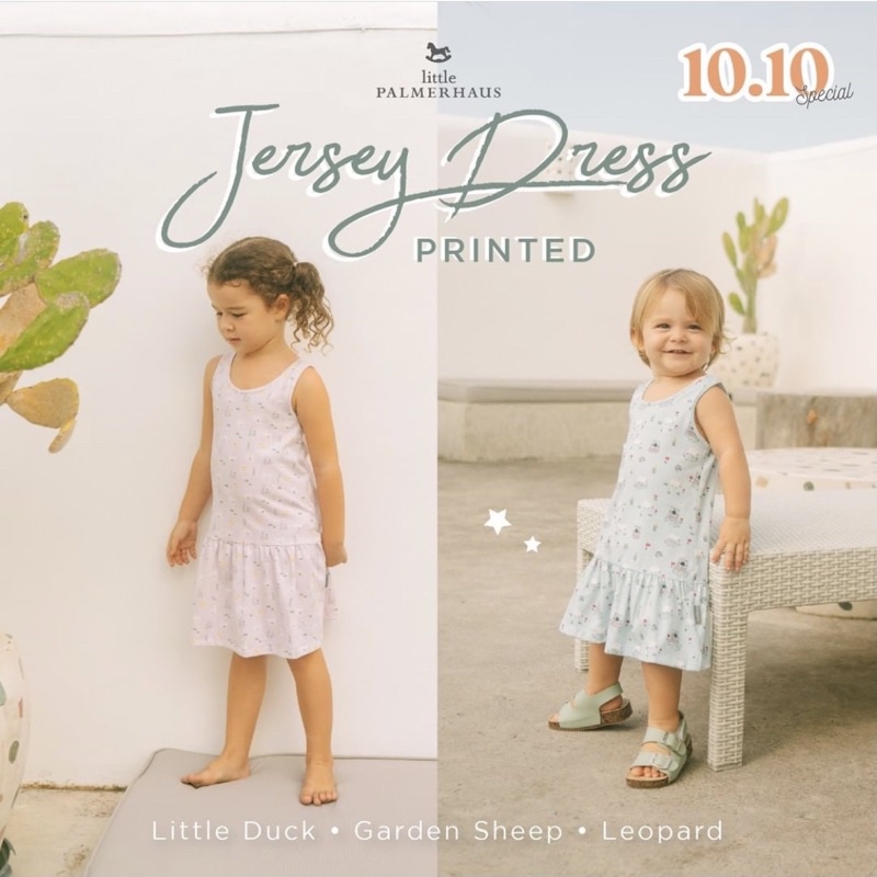 Little Palmerhaus Printed Jersey Dress (Dress Anak) 1-6 Tahun