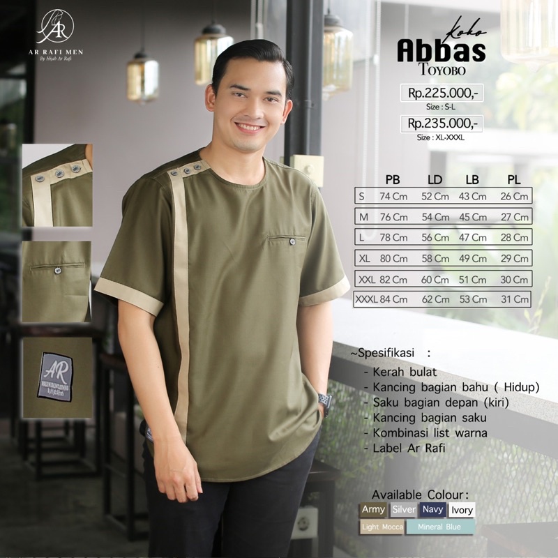 KOKO ABBAS BAHAN TOYOBO BY ARRAFI MEN