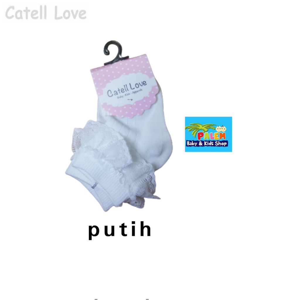 Catell Love Shock / Kaos Kaki Renda bayi perempuan NB