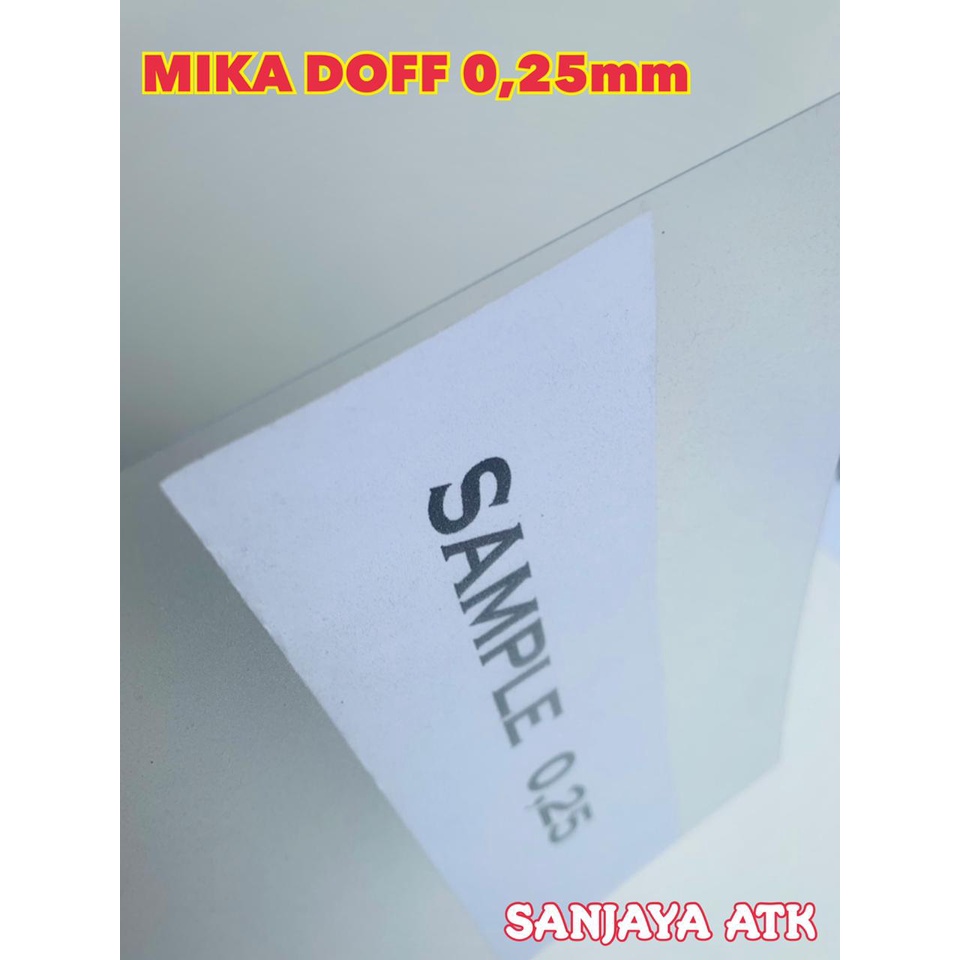 

InJO Mika doff tebal 0.25mm A4 isi 10 lembar