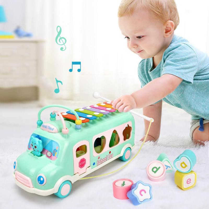 HONEY HAPPY BUS XILOPON mainan anak bayi musik musical toys puzzle baby xilophone wire game edukasi