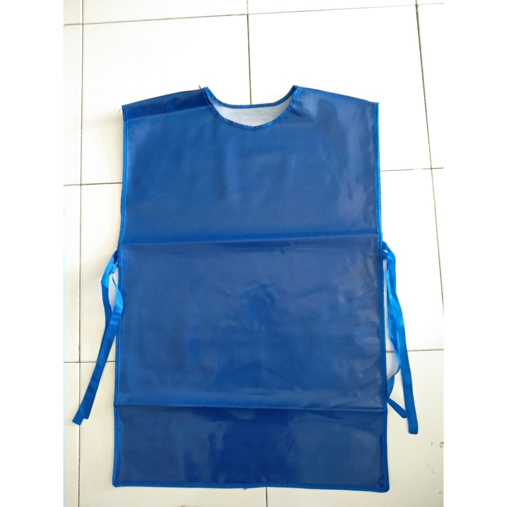 Apron PVC Ponco Tidak Tembus Air warna biru