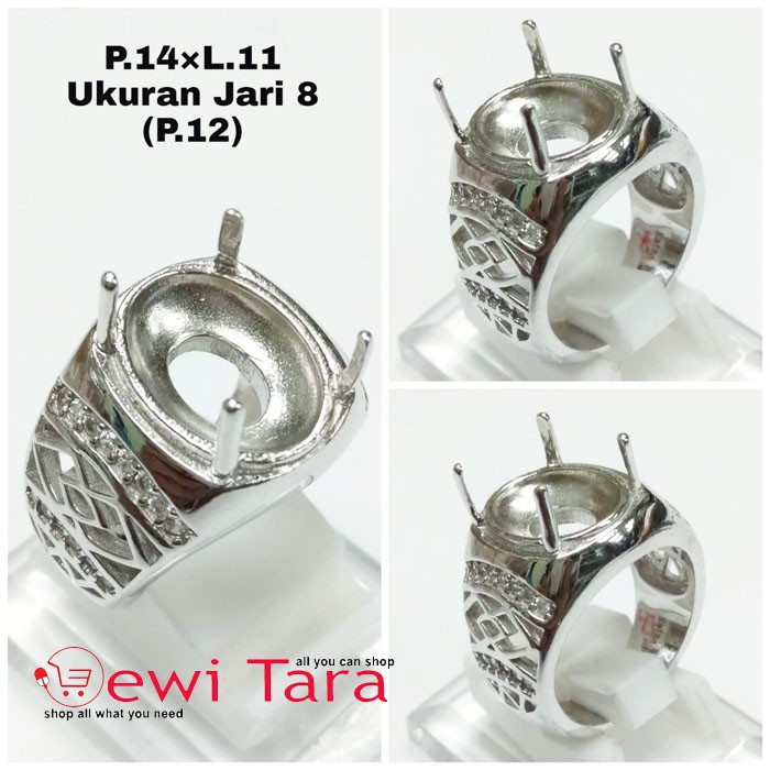 Cincin Emban Ikat Batu Akik dan Permata Cincin Perak Asli Murah