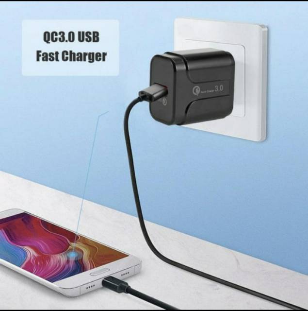 [COD] KEPALA CHARGER QUALCOMM QUICK CHARGE 3.0 ADAPTOR FAST CHARGING CARGER HP QC3.0 LZ023 ORIGINAL