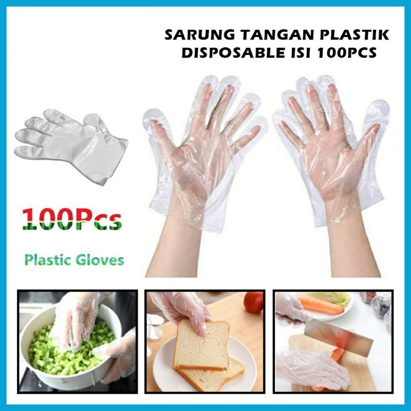 Sarung tangan plastik isi 100 pcs