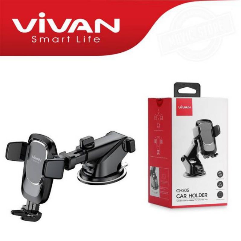 VIVAN CHS05 Car Stent Suction Cup Automatic Lock 360 ° Black