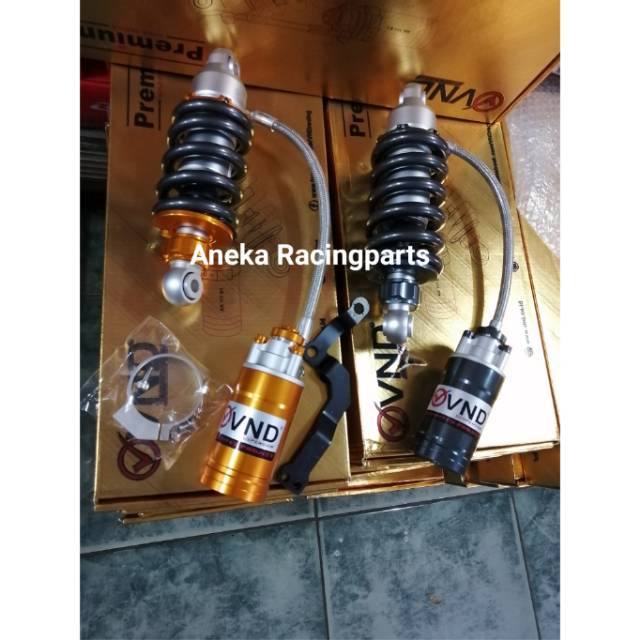 Monoshock ninja rr tabung pisah double klik fungsi vnd racing 265mm / shock belakang ninja rr vnd