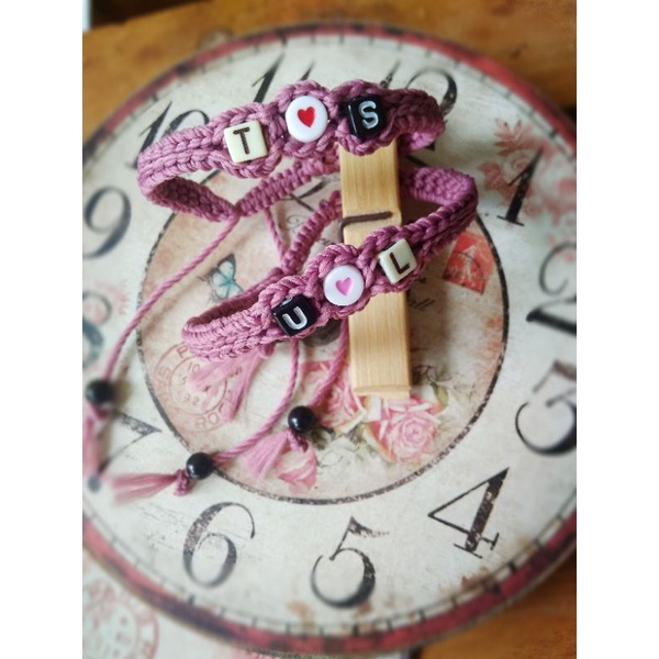 GELANG INISIAL/ GELANG I LOVE YOU/ GELANG RAJUT