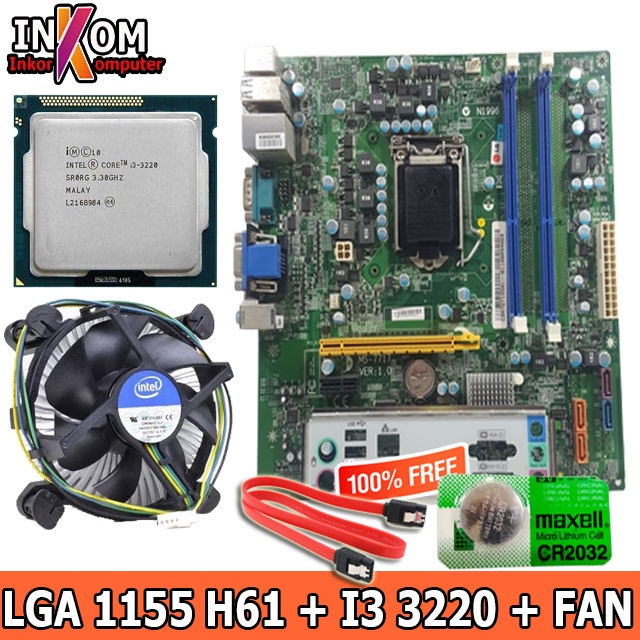 MAINBOARD MOBO MOTHERBOARD Oem h61 Plus i3 3220