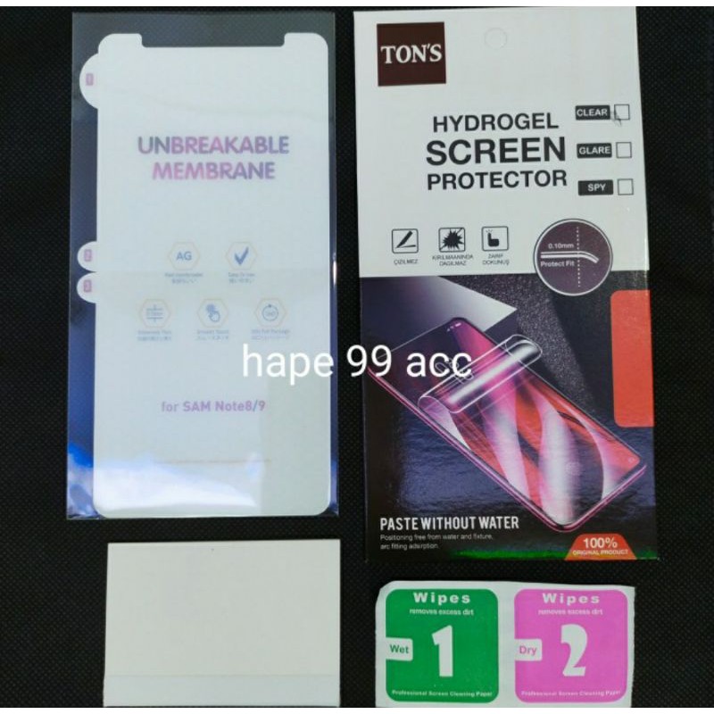 Samsung s8 s9 anti gores hydrogel matte screen protector